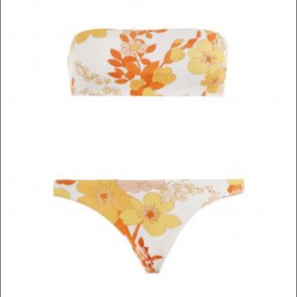 NWT Zimmermann Primrose Bandeau Floral Bikini